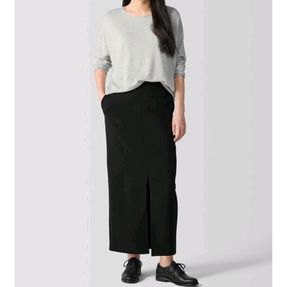 Eileen Fisher Merino Wool Sweater Box Top Womens Size XL Gray Fall Winter Soft